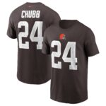 Men's Nick Chubb Brown Cleveland Browns Name & Number T-Shirt