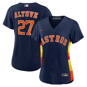 Women's Houston Astros Jose Altuve #27 Navy Alternate Replica Player Jersey