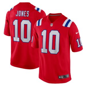 Mac Jones New England Patriots Alternate Game Jersey - Red
