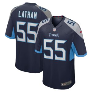 JC Latham Tennessee Titans 2024 Draft First Round Pick Player Game Jersey - Navy