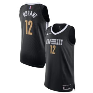 Men's Memphis Grizzlies Ja Morant  Black 2023/24 Authentic Jersey - City Edition