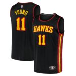 Trae Young Atlanta Hawks  2020/21 Fast Break Replica Jersey - Statement Edition - Black