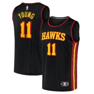 Trae Young Atlanta Hawks 2020/21 Fast Break Replica Jersey - Statement Edition - Black