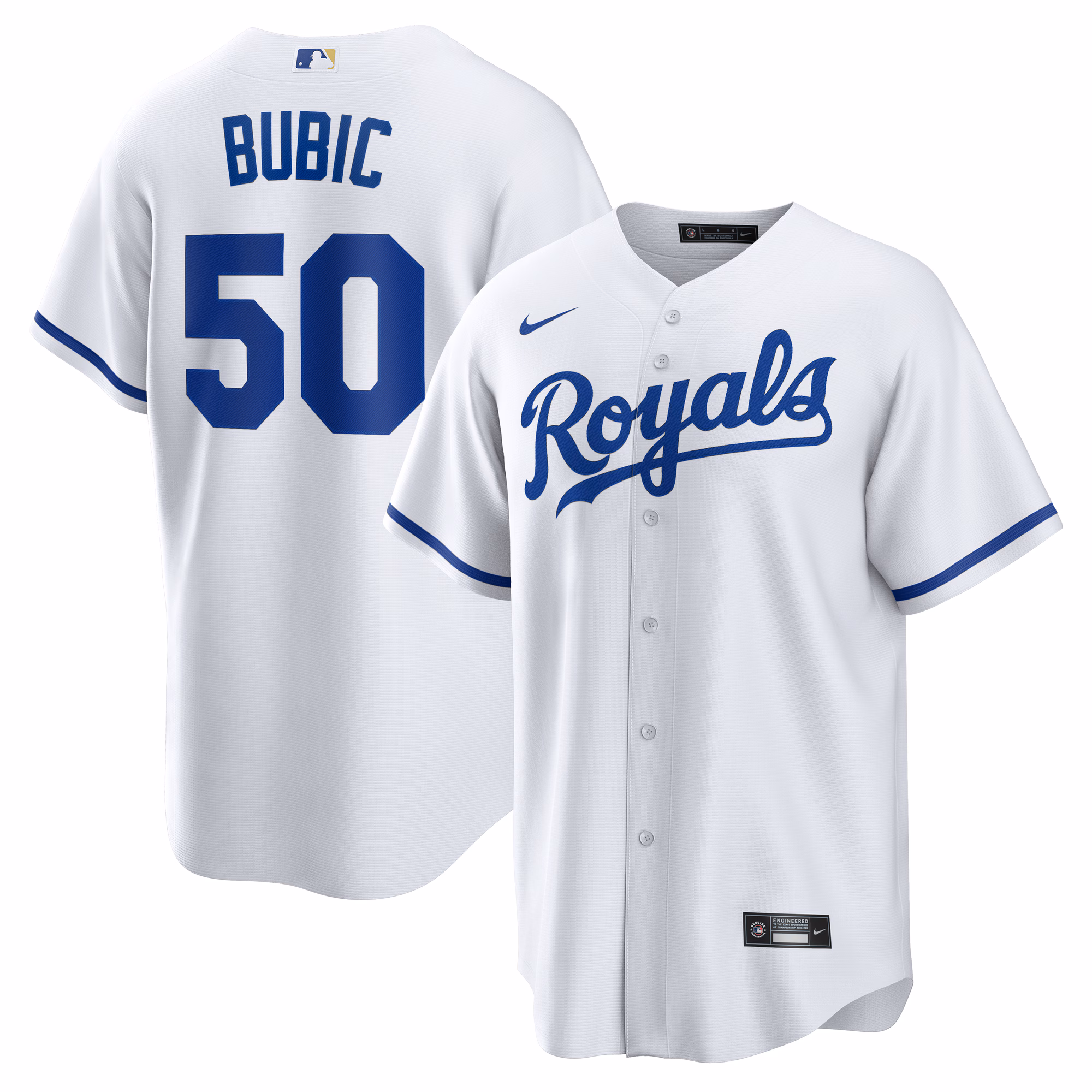 Kansas City Royals Kris Bubic #50 White Home Replica Jersey