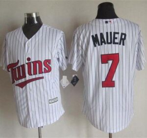Minnesota Twins #7 Joe Mauer White New Cool Base Stitched Jersey