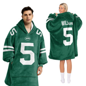 Adult GW 5 New York Football Unisex Blanket Hoodie