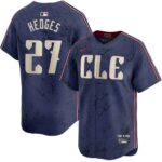 Men's Cleveland Guardians #27 Austin Hedges 2024 Navy City Connect Limited Jersey