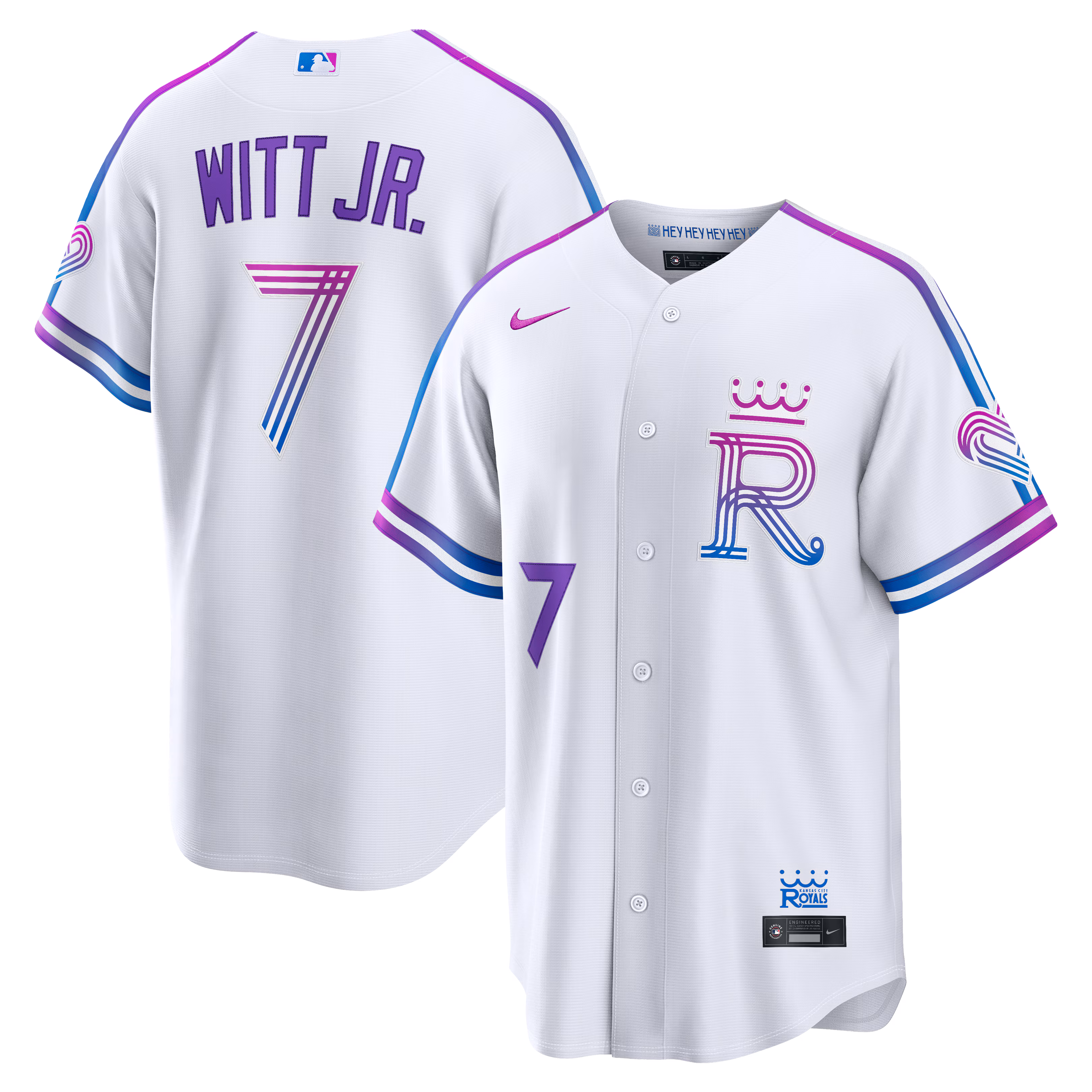 Kansas City Royals Bobby Witt Jr. #7 White 2026 City Connect Stadium Jersey