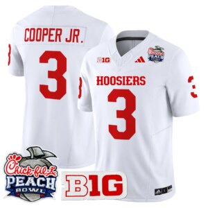 Omar Cooper Jr. #3 Ndiana Hoosiers IH 2026 Peach Bowl Vapor Limited Jersey - All Stitched