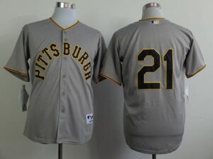 Pittsburgh Pirates #21 Roberto Clemente Grey 1953 Turn Back The Clock Stitched Jersey
