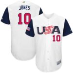 Team USA #10 Adam Jones White 2017 World Baseball Classic Stitched Jersey