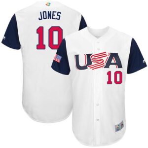 Team USA #10 Adam Jones White 2017 World Baseball Classic Stitched Jersey