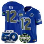 12th Fan #12  Seattle Seahawks SEA 2026 NFC West Champions Limited Jersey - 50th Season Patch - All Stitched