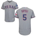 Texas Rangers #5 Mike Napoli Grey Flexbase Collection Stitched Jersey