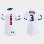 Men's Los Angeles Dodgers #3 Chris Taylor White 2021 All-Star Game Jersey