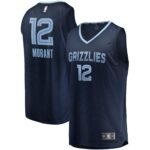 Ja Morant Memphis Grizzlies  2019/20 Fast Break Replica Jersey Navy - Icon Edition