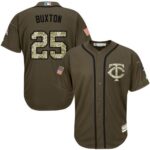 Minnesota Twins #25 Byron Buxton Green Salute to Service Stitched Jersey
