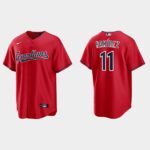 Men's Cleveland Guardians #11 Jose Ramirez Red Alternate Jersey