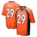 Faion Hicks Denver Broncos  Game Player Jersey - Orange