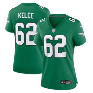 Jason Kelce Philadelphia Eagles  Women's Alternate Player Game Jersey - Kelly Green