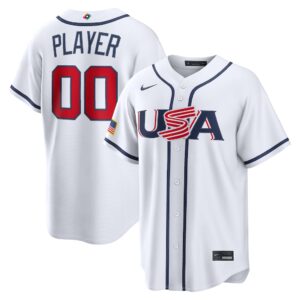 Pick-A-Player #00 USA Baseball 2026 World Baseball Classic Home Jersey - White