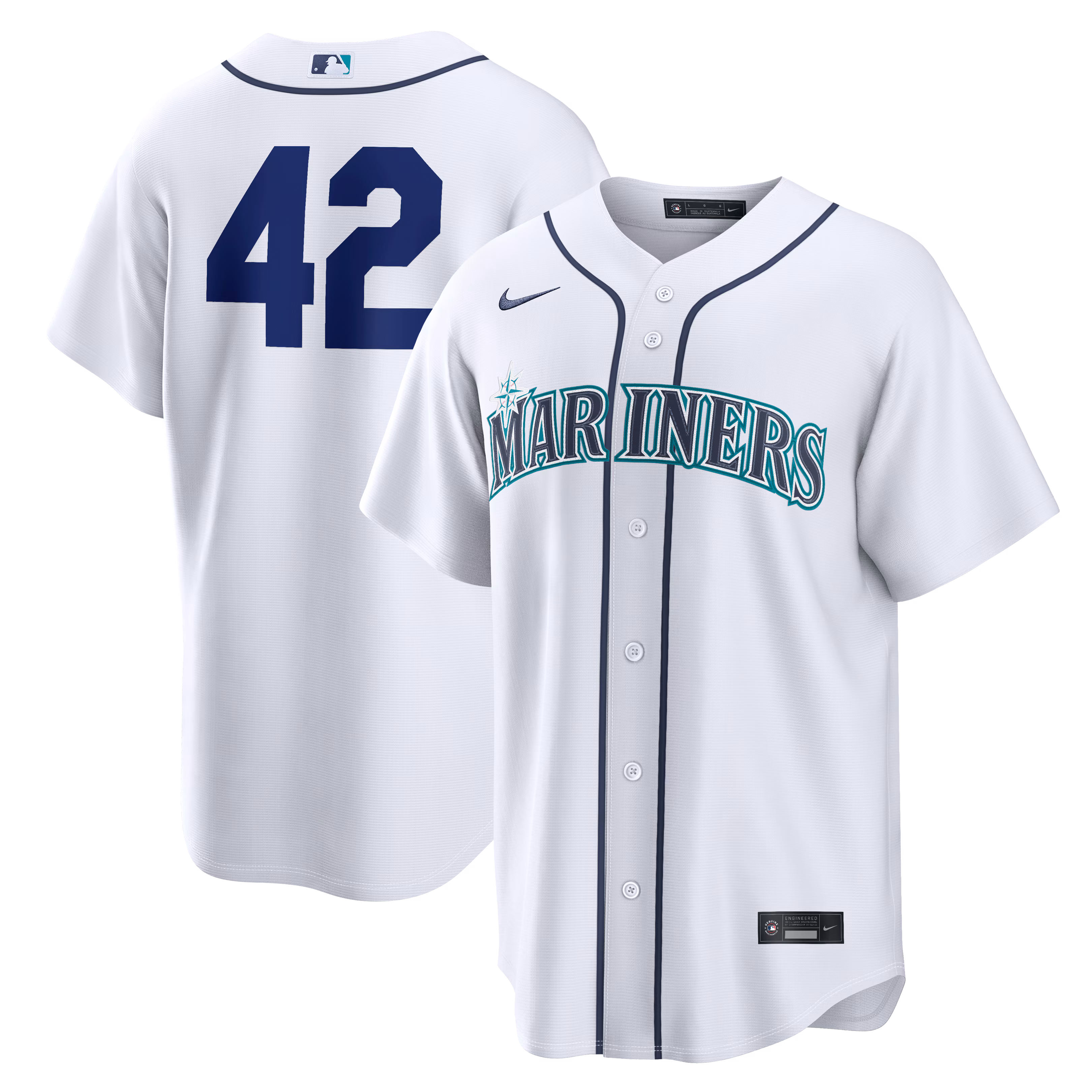 Men's Seattle Mariners White Home 2026 Jackie Robinson Day Replica Jersey