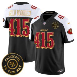 San Francisco 49ers Gold Blooded 415 SF "Rivalries" Vapor Limited Jersey - Faithful To The Bay Patch - All Stitched
