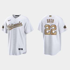 Men's Washington Nationals #22 Juan Soto 2022 All-Star Game Cool Base Jersey - White
