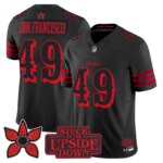 San Francisco #49 San Francisco 49ers SF 'Rivalries x Stranger Things Edition' Vapor Limited Jersey - All Stitched