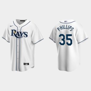 Men's Tampa Bay Rays #35 Brett Phillips White Home Jersey
