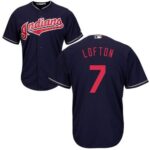 Cleveland Indians #7 Kenny Lofton Navy Blue New Cool Base Stitched Jersey