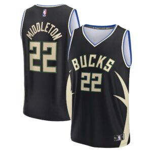Khris Middleton Milwaukee Bucks  Youth Fast Break Player Jersey - Statement Edition - Black