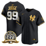 Aaron Judge #99 New York Yankees 27 Time Champions Patch Vapor Premier Limited Jersey - Black Gold