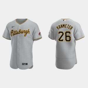 Men's Pittsburgh Pirates #26 Josh VanMeter Gray Road Flex Base Jersey