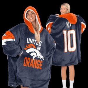 United In Orange Denver Football Unisex Blanket Hoodie
