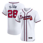 Atlanta Braves Matt Olson #28 White Home Elite Player Jersey
