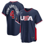 Pete Crow-Armstrong #4 USA Baseball 2026 World Baseball Classic Road Stadium Jersey - Navy