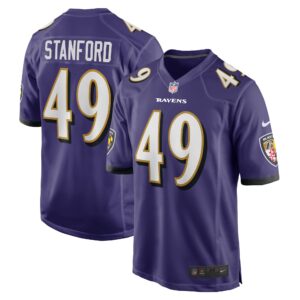 Julian Stanford Baltimore Ravens  Home Game Player Jersey - Purple