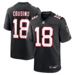 Atlanta Falcons Kirk Cousins #18 Black Alternate Game Player Jersey