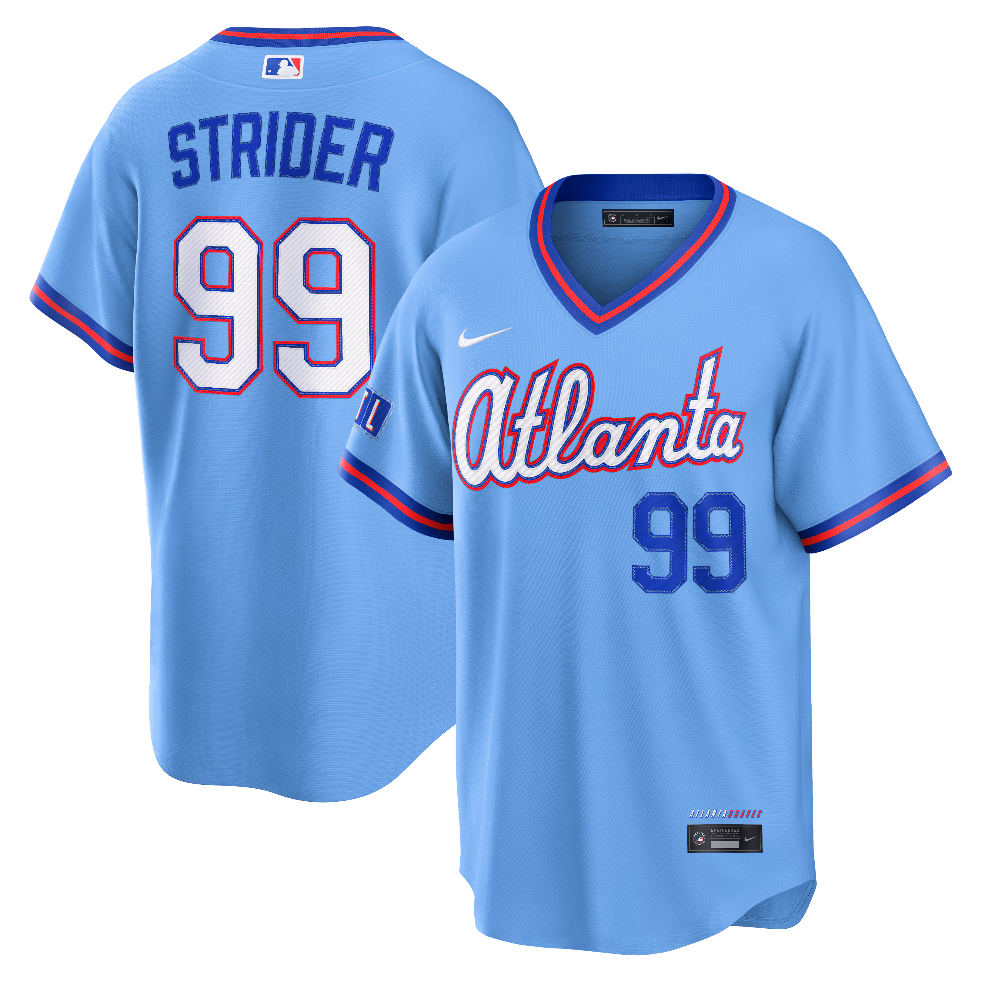 Atlanta Braves Spencer Strider #99 Powder Blue 2026 City Connect Stadium Jersey