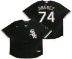 Men's Chicago White Sox #74 Eloy Jimenez Black Stitched Cool Base  Jersey