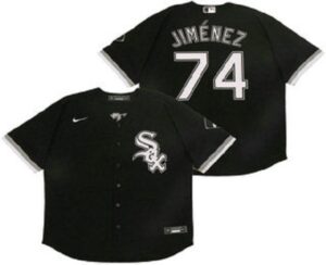 Men's Chicago White Sox #74 Eloy Jimenez Black Stitched Cool Base  Jersey