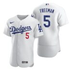 Men's Los Angeles Dodgers #5 Freddie Freeman  White Flex Base Jersey