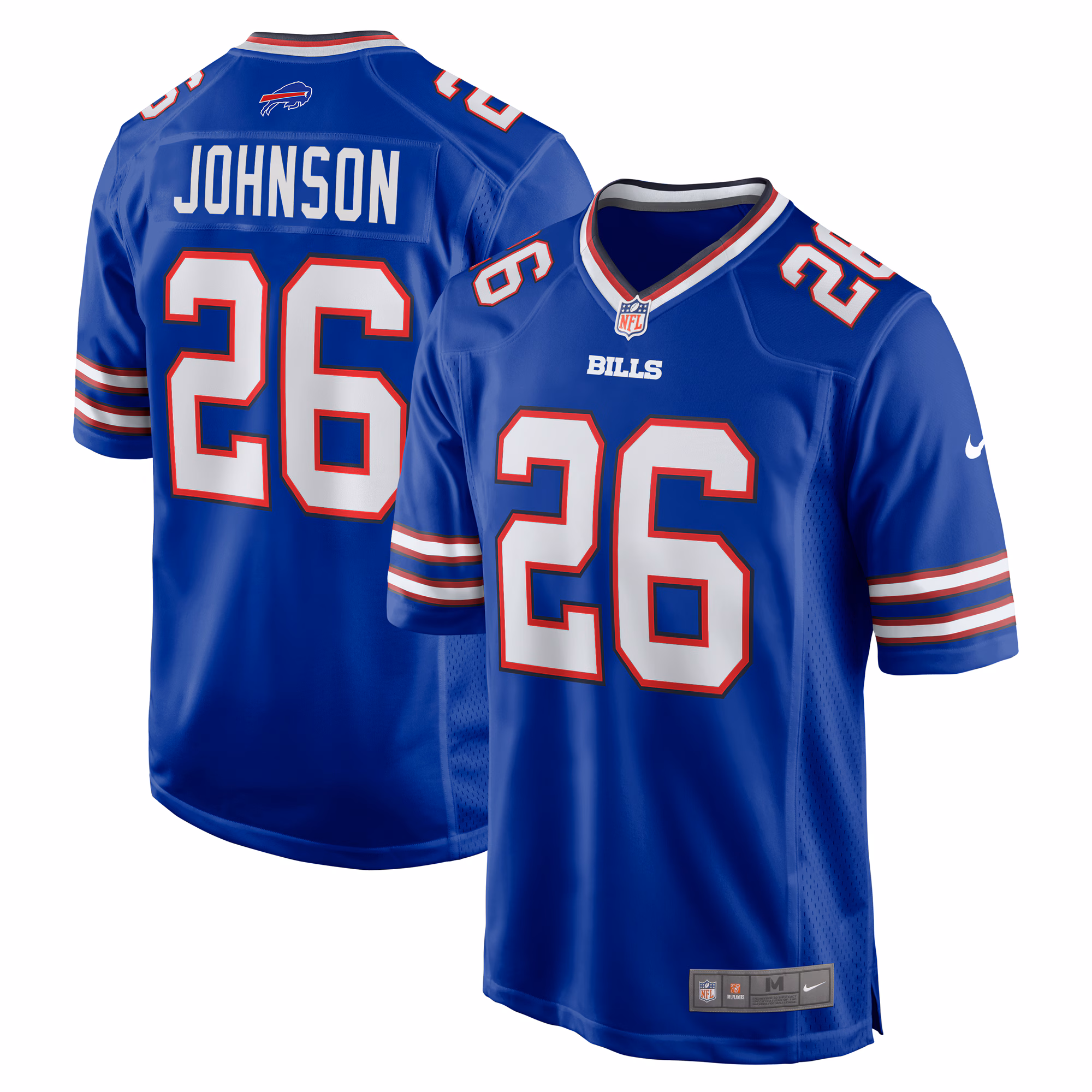 Ty Johnson Buffalo Bills Team Game Jersey -  Royal