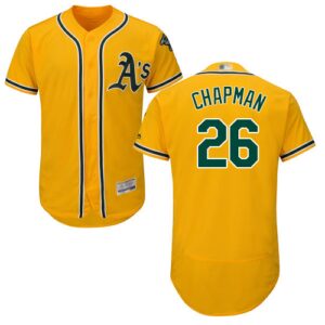 Oakland Athletics #26 Matt Chapman Gold Flexbase Collection Stitched Jersey