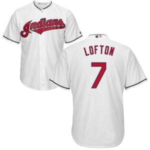 Cleveland Indians #7 Kenny Lofton White New Cool Base Stitched Jersey
