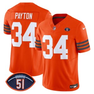 Walter Payton #34 Chicago Bears CHI Dick Butkus Patch Throwback Vapor Limited Jersey - All Stitched