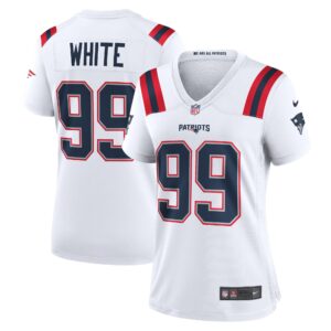 Keion White New England Patriots Women's  Game Jersey -  White