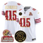 Gold Blooded #415 San Francisco 49ers SF 2025 "Rivalries" 5x Champions & Faithful To The Bay Patch Vapor Limited Jersey - All Stitched
