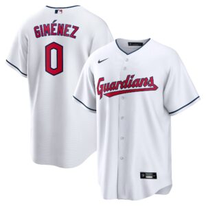 Men's Cleveland Guardians AndrÃ©s GimÃ©nez  White Home  Replica Player Jersey